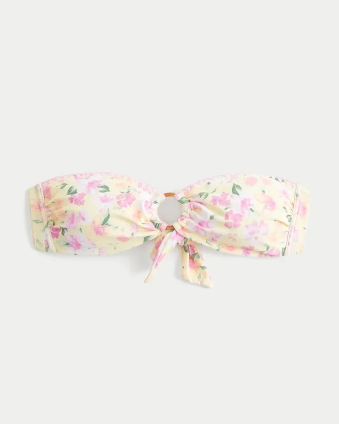 Top de bikini bandeau con anilla Top de bikini bandeau con anilla