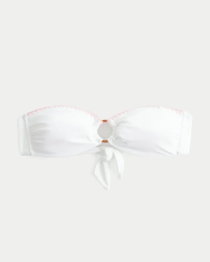 Top de bikini bandeau con anilla Top de bikini bandeau con anilla