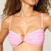 Top de bikini bandeau con anilla Top de bikini bandeau con anilla