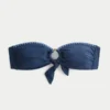 Top de bikini bandeau con anilla Top de bikini bandeau con anilla