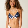 Top de bikini bandeau con lazo delantero Top de bikini bandeau con lazo delantero