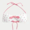 Top de bikini bandeau con lazo delantero Top de bikini bandeau con lazo delantero