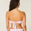 Top de bikini bandeau fruncido