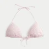 Top de bikini triangular con lentejuelas estilo crochet Top de bikini triangular con lentejuelas estilo crochet