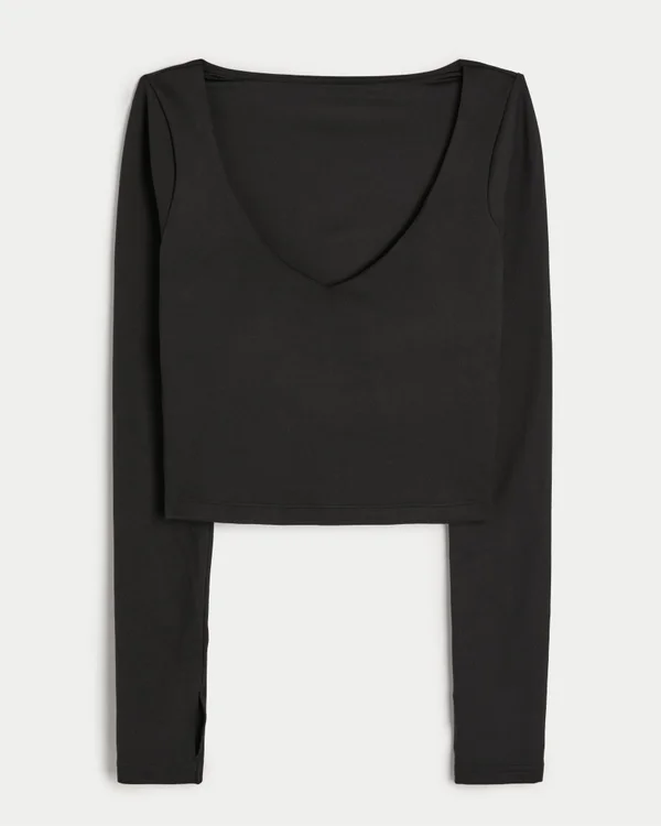 Top de manga larga con escote pronunciado Active Recharge de Gilly Hicks Top de manga larga con escote pronunciado Active Recharge de Gilly Hicks