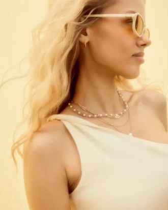 Top de un solo hombro de mezcla de lino