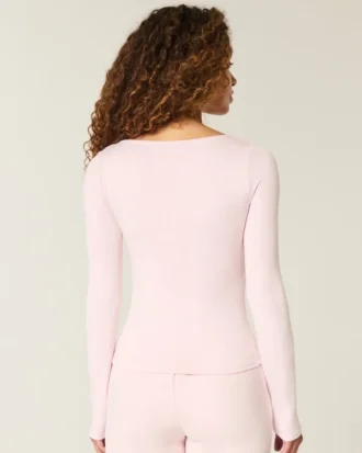 Top redondeado de tejido sin costuras