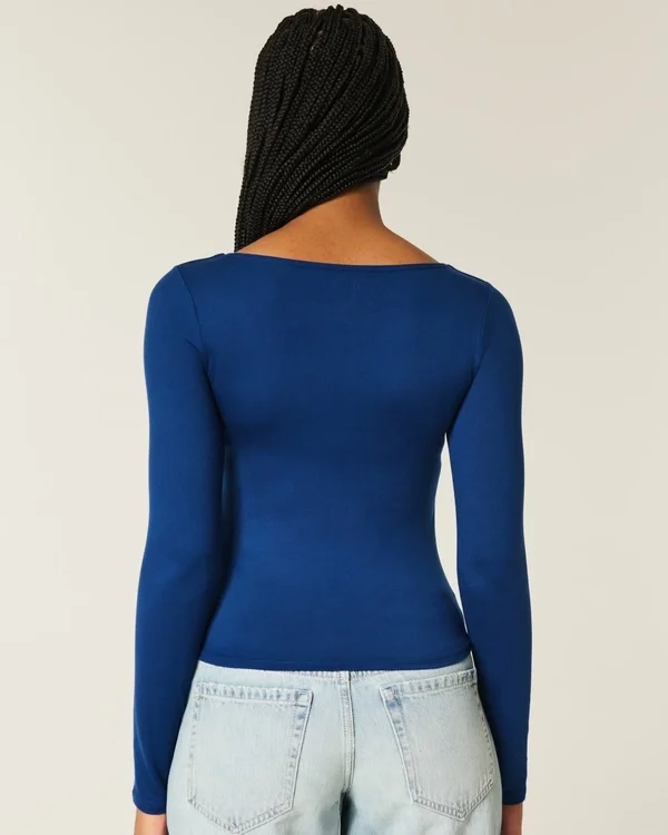 Top redondeado de tejido sin costuras Top redondeado de tejido sin costuras