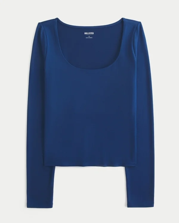 Top redondeado de tejido sin costuras Top redondeado de tejido sin costuras