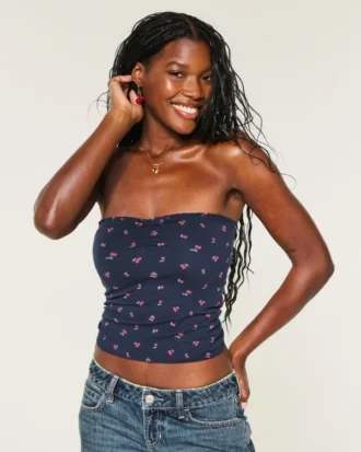 Top sin tirantes con cinturón ajustable