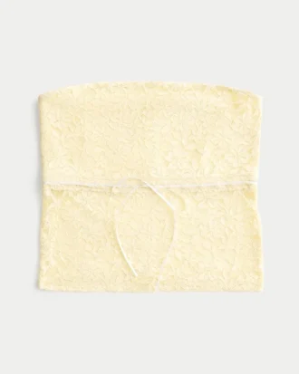 Top tubo con encaje integral