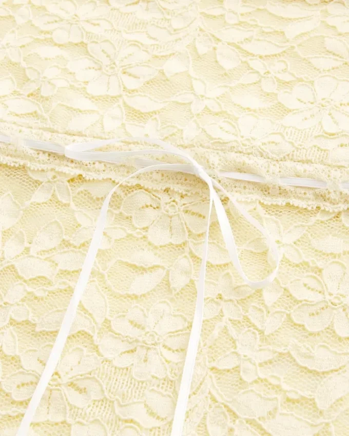 Top tubo con encaje integral