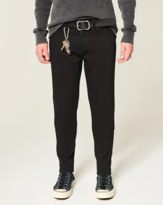 Vaqueros ajustados deportivos negros que no destiñen Vaqueros ajustados deportivos negros que no destiñen