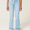 Vaqueros bootcut de talle bajo con bordado de estrellas Vaqueros bootcut de talle bajo con bordado de estrellas