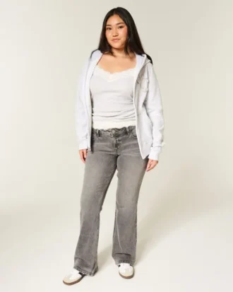 Vaqueros bootcut grises de talle bajo Vaqueros bootcut grises de talle bajo