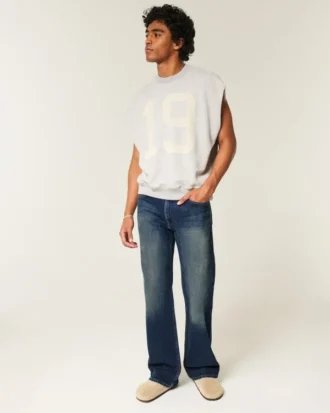 Vaqueros bootcut relajados de lavado oscuro