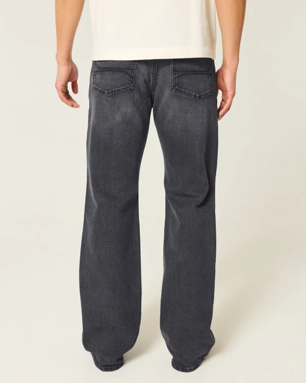 Vaqueros bootcut relajados lavados en negro Vaqueros bootcut relajados lavados en negro