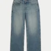Vaqueros holgados de lavado oscuro y talle ultra bajo Vaqueros holgados de lavado oscuro y talle ultra bajo