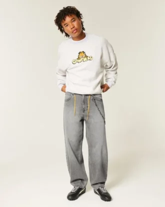 Vaqueros holgados gris skater