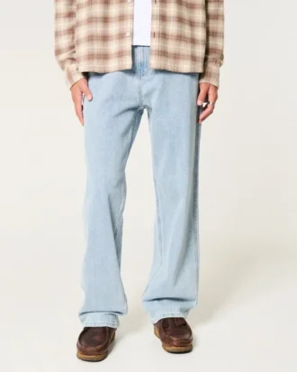 Vaqueros holgados lavados claros