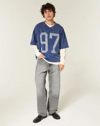 Vaqueros holgados lavados en gris