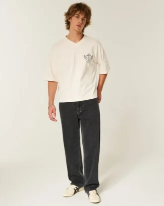 Vaqueros holgados lavados en negro Vaqueros holgados lavados en negro