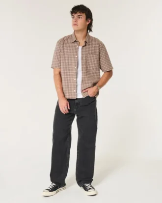 Vaqueros holgados lavados en negro