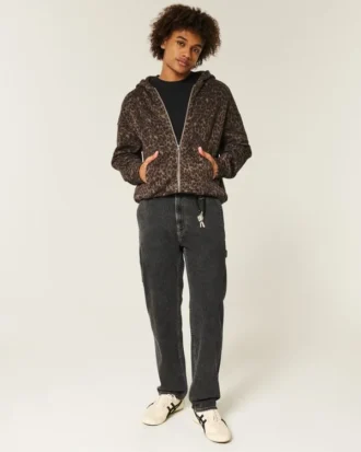 Vaqueros holgados lavados en negro