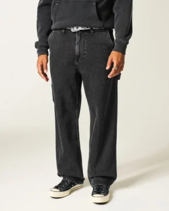 Vaqueros holgados lavados en negro Vaqueros holgados lavados en negro