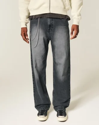 Vaqueros holgados lavados en negro Vaqueros holgados lavados en negro