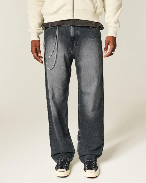 Vaqueros holgados lavados en negro Vaqueros holgados lavados en negro