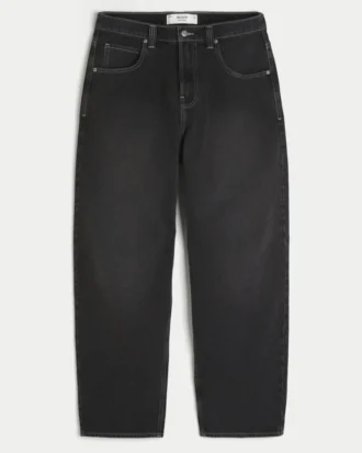 Vaqueros holgados tipo skater con estampado de serpiente lavados en negro Vaqueros holgados tipo skater con estampado de serpiente lavados en negro