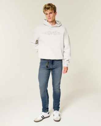 Vaqueros pitillo deportivos de lavado medio