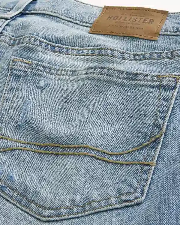 Vaqueros rectos con lavado medio desgastado Y2K Vaqueros rectos con lavado medio desgastado Y2K