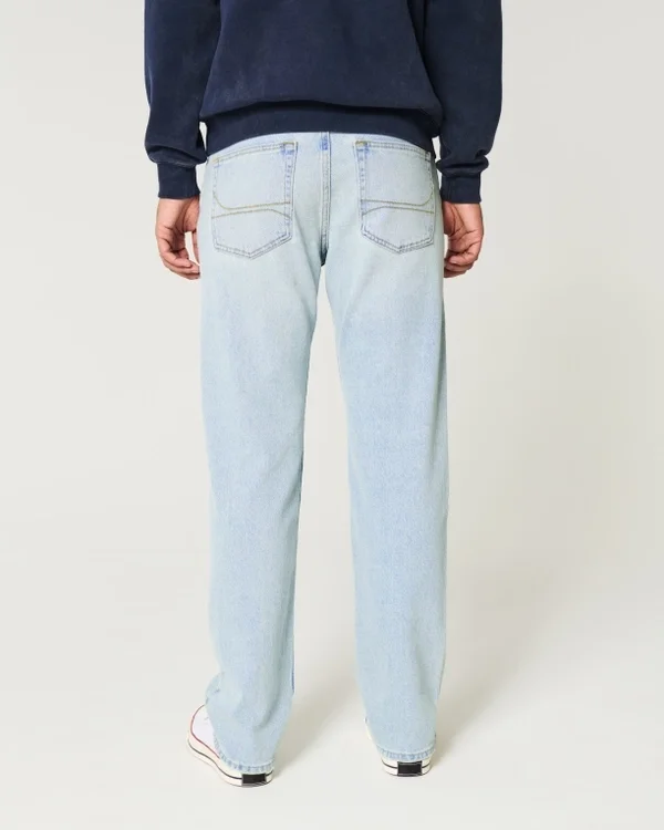 Vaqueros rectos lavado claro Vaqueros rectos lavado claro