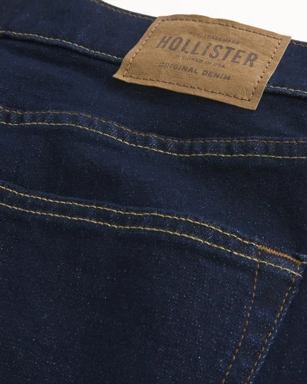 Vaqueros rectos lavados oscuros Vaqueros rectos lavados oscuros