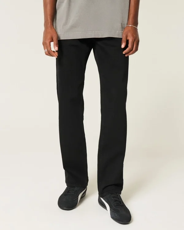 Vaqueros rectos negros que no se destiñen Vaqueros rectos negros que no se destiñen