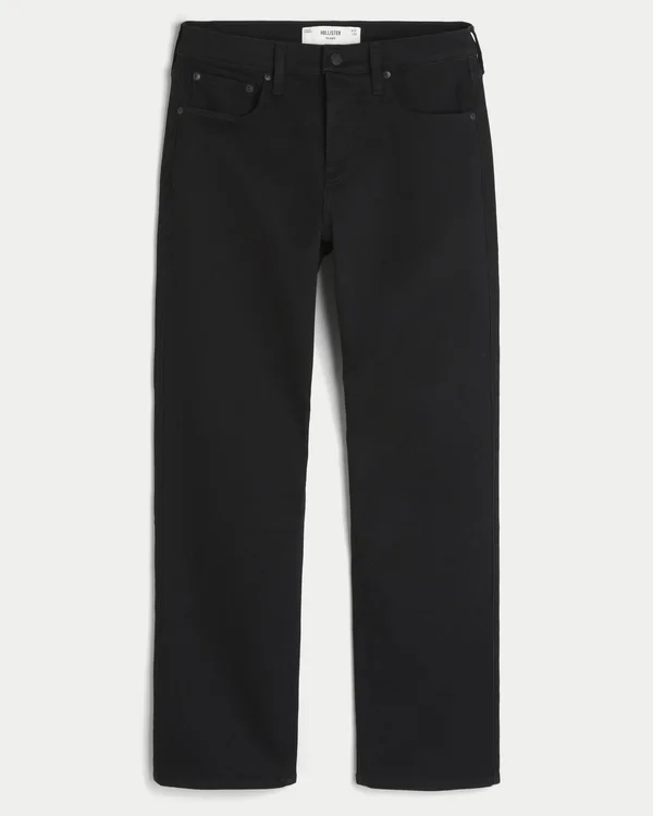 Vaqueros rectos negros que no se destiñen Vaqueros rectos negros que no se destiñen