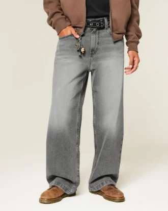 Vaqueros superbaggy lavados en gris