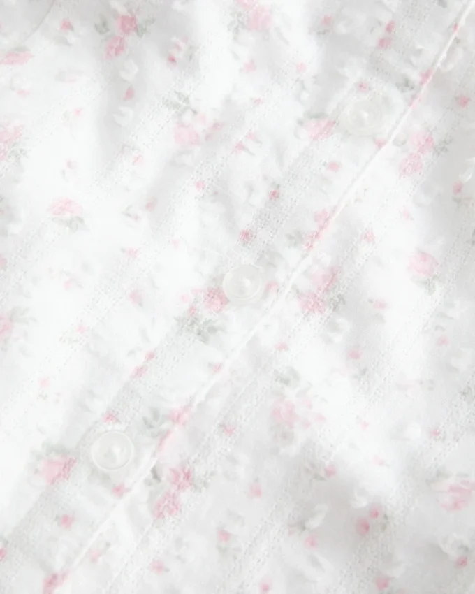 Vestido camisero de manga corta Vestido camisero de manga corta