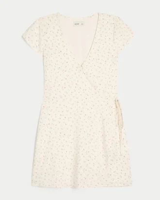 Vestido cruzado de manga corta