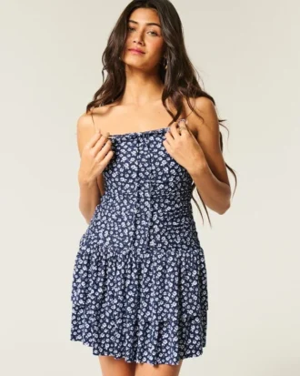 Vestido falda pantalón de punto sin tirantes Vestido falda pantalón de punto sin tirantes