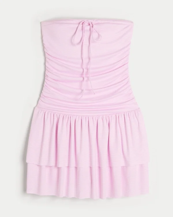 Vestido falda pantalón de punto sin tirantes Vestido falda pantalón de punto sin tirantes