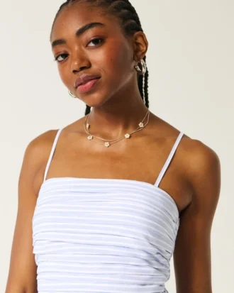 Vestido falda pantalón fruncido