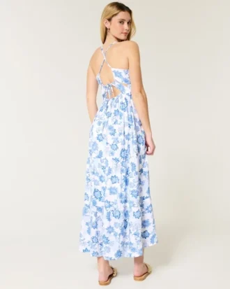 Vestido largo con espalda abierta