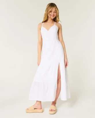 Vestido largo con espalda abierta