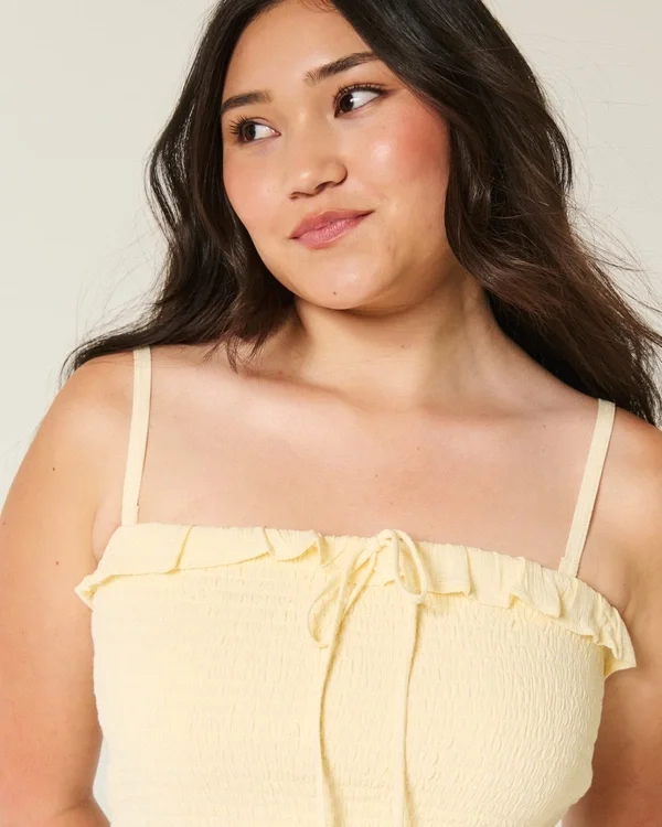 Vestido largo sin tirantes con fruncidos Vestido largo sin tirantes con fruncidos