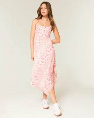 Vestido midi con dobladillo asimétrico