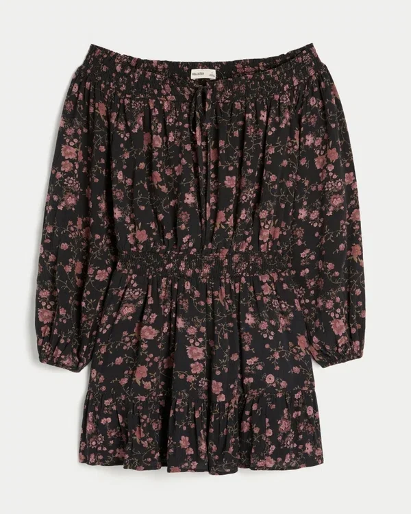 Vestido tejido con hombros al aire Vestido tejido con hombros al aire